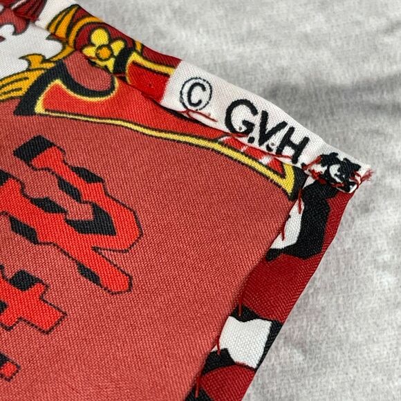 Vintage Kona Coffee Mill From Mauna Kea Hawaii Hibiscus Flower Neck Scarf 43x17 - Picture 7 of 9